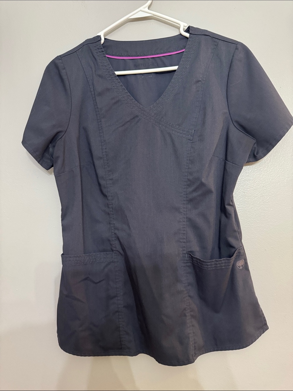 Women’s V-Neck Tunic Scrub Top - Navy